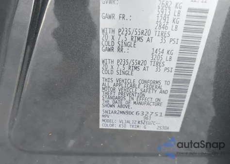 2013 Nissan Pathfinder Platinum from USA, damaged, VIN 5N1AR2MN9DC632751